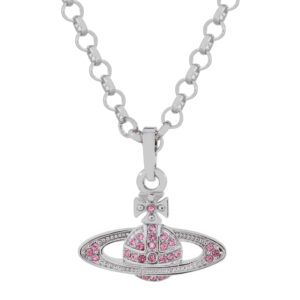 Women's full diamond Saturn chain necklace