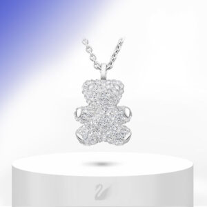 Swarovski 3D Teddy Bear Necklace